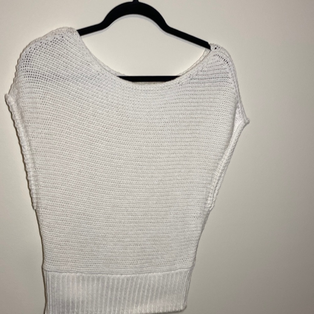 Anthropologie Sleeveless Sweater in White